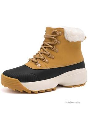 Waterproof Winter Snow Boots for Women Insulated Warm Fur-Lined Non-Slip Ankle